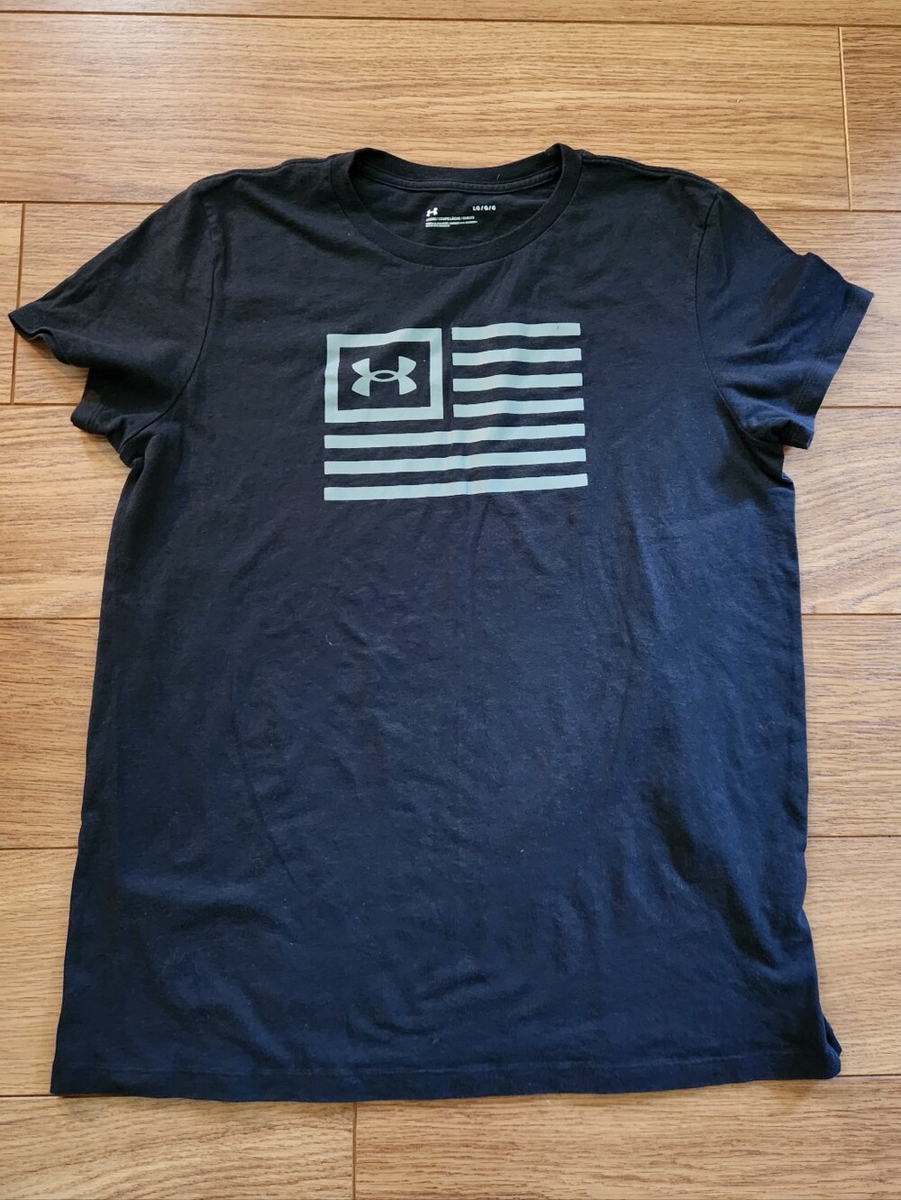 Under Armour Loose Freedom American Flag Short Sleeve T-Shirt Black Large